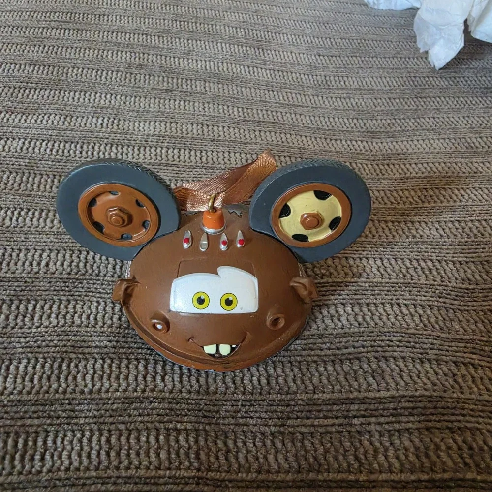 Disney Parks Pixar Cars Tow Mater Mickey Ear Hat Christmas Ornament – Limited Ed